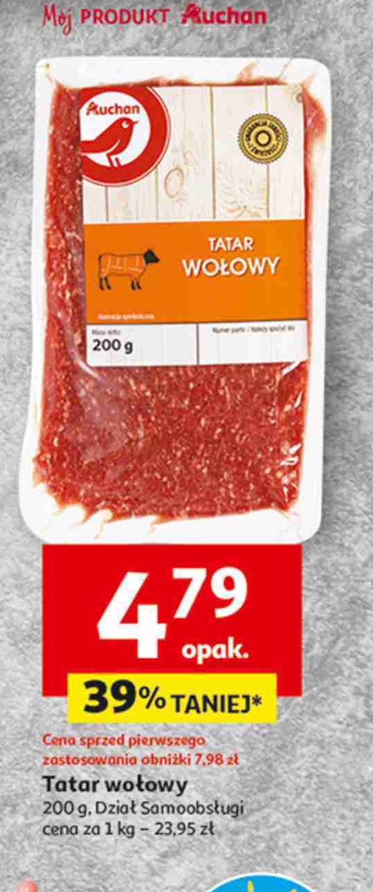 Tatar wołowy Auchan promocja