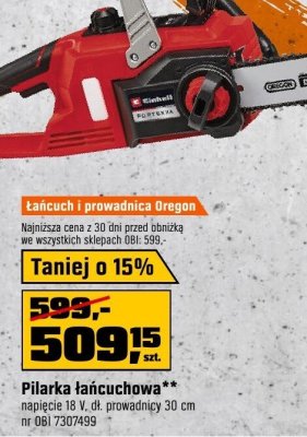 Pilarka łańcuchowa Einhell promocja w OBI