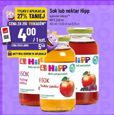 Sok lub nektar Hipp promocja w POLOmarket