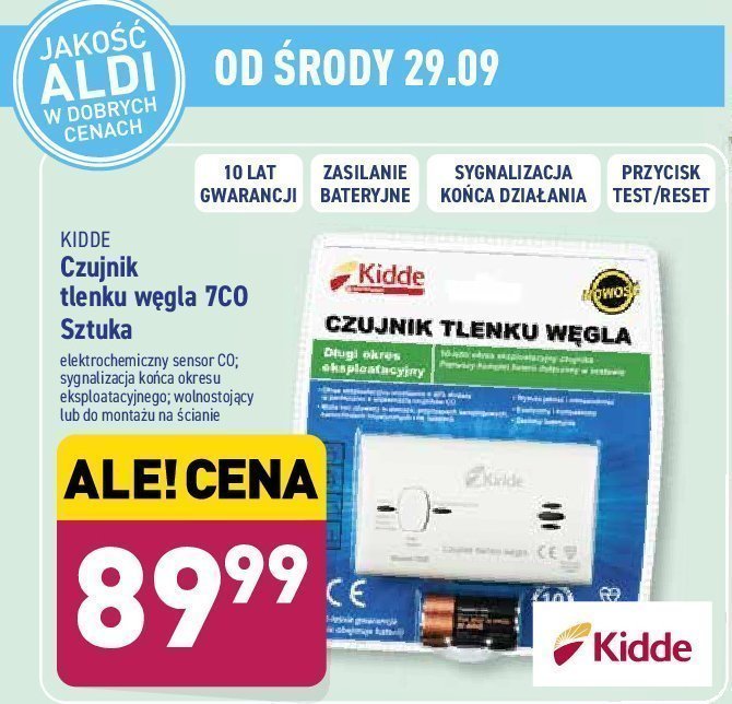 Czujnik czadu 7co Kidde promocja