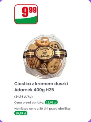 Ciastka z kremem duszki Adamek promocja w Dino