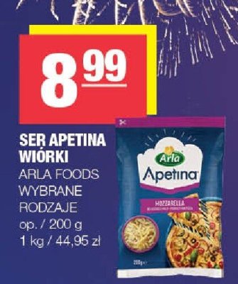 Ser Apetina Wiorki Arla Foods wybrane rodzaje promocja w SPAR