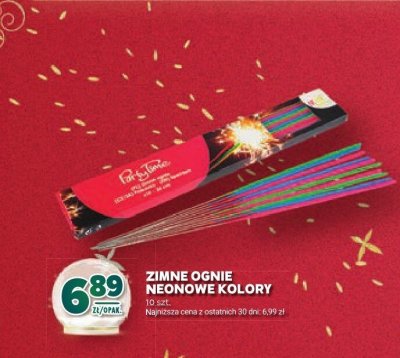 Zimne ognie neonowe kolory 10 szt promocja w Stokrotka