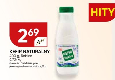 Kefir naturalny Robico promocja w Chata Polska