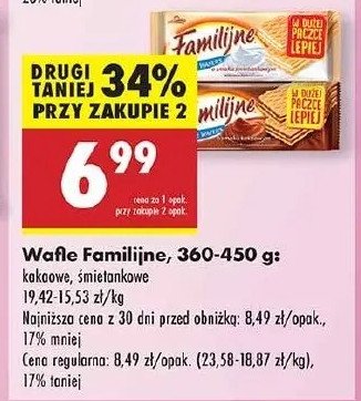 Wafle kakaowe Jutrzenka familijne promocja