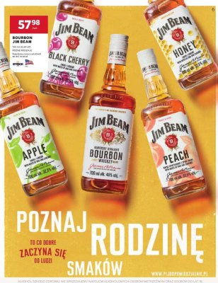 Bourbon Jim Beam różne rodzaje promocja w Stokrotka