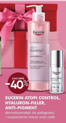 Dermokosmetyki EUCERIN ATOPI CONTROL, HYALURON-FILLER, ANTI-PIGMENT do pielęgnacji i oczyszczania twarzy oraz ciała promocja w Super-Pharm
