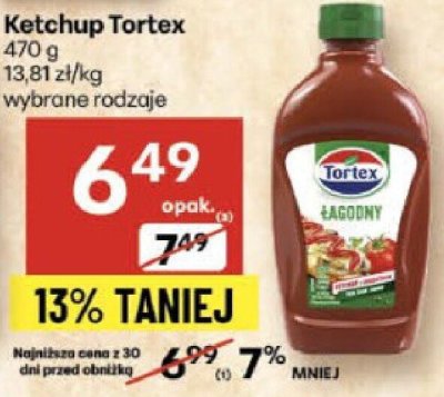 Ketchup Tortex promocja w Delikatesy Centrum