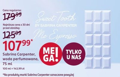 Woda perfumowana Sweet Tooth 75 ml promocja w Rossmann
