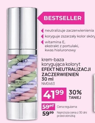 Krem-baza korygująca koloryt EFEKT NEUTRALIZACJI ZACZERWIENIEŃ NM0463 promocja w NEONAIL & NEO MAKE UP