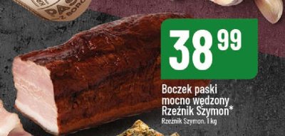 Boczek mocno wędzony Rzeźnik Szymon promocja w POLOmarket