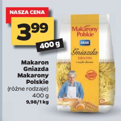 Makaron gniazda jajeczne Makarony polskie promocja