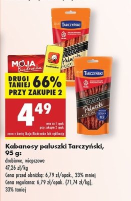 Kabanosy drobiowe Tarczy艅ski Exclusive promocja