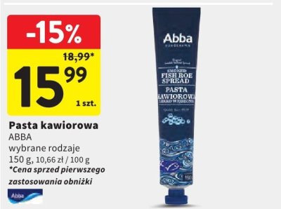 Pasta kawiorowa ABBA wybrane rodzaje promocja w Intermarche