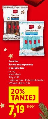 Batony marcepanowe w czekoladzie  promocja w Lidl