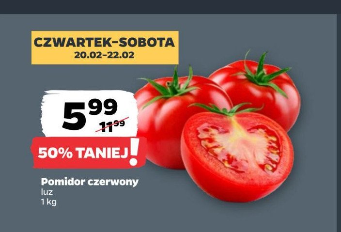 Pomidory czerwone promocja w Netto