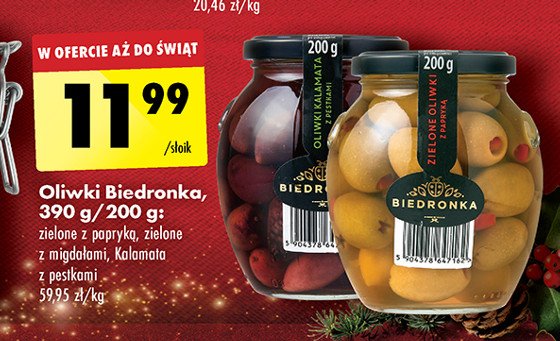 Oliwki zielone z papryką Biedronka promocja w Biedronka