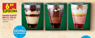 Deser tiramisu Gustobello (Biedronka) promocja