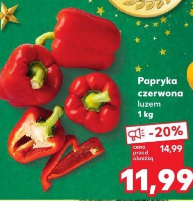 Papryka czerwona luzem 1 kg promocja w Kaufland