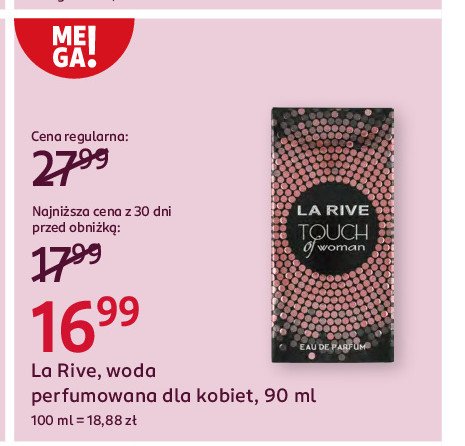 Woda perfumowana La rive touch of woman promocja w Rossmann