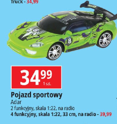 Pojazd sportowy 1:22 Adar promocja w Leclerc