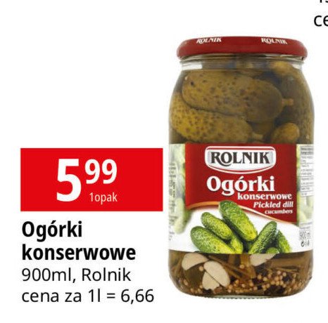 Ogórki konserwowe Rolnik promocja