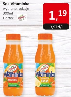 Sok Vitaminka wybrane rodzaje Hortex promocja w Market Point