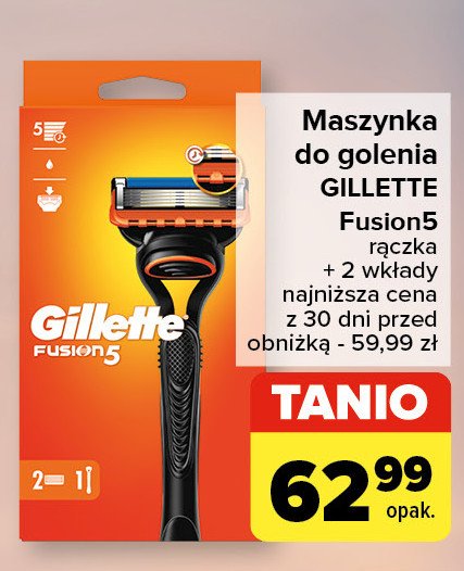 Maszynka + 2 wkłady Gillette fusion 5 promocja