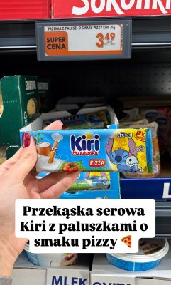 Przekąska serowa Kiri z paluszkami o smaku pizzy 35g promocja w Biedronka