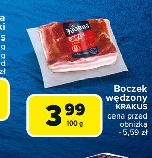 Boczek wędzony Krakus animex promocja w Carrefour