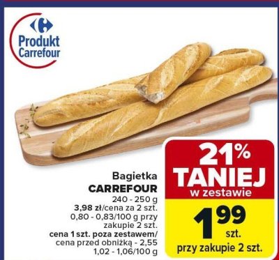 Bagietka duża promocja w Carrefour