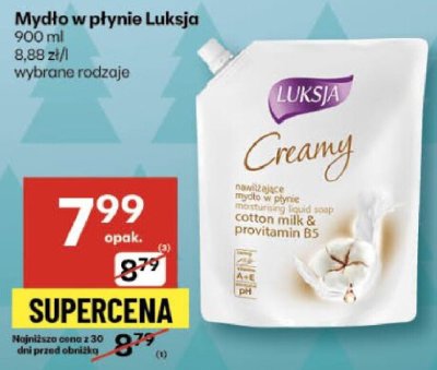 Mydło w płynie Luksja 900 ml promocja w Delikatesy Centrum