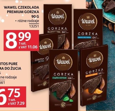 Czekolada Wawel Premium gorzka 90 g promocja w Selgros