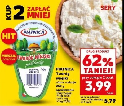 Twar贸g p贸艂t艂usty Pi膮tnica twar贸g wiejski promocja