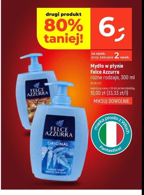 Mydło w płynie nourishing Felce azzurra promocja w Dealz