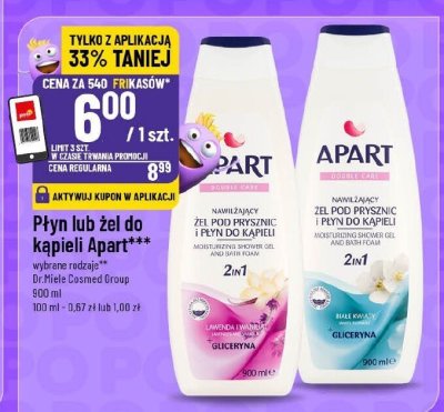 Płyn lub żel do kąpieli Apart promocja w POLOmarket