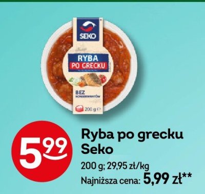 Ryba po grecku Seko promocja w Żabka