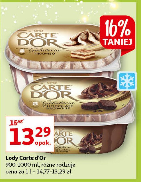 Lody chocolate brownie Algida carte d'or promocja