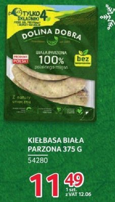 Kiełbasa biała parzona Dolina Dobra 375g promocja w Selgros