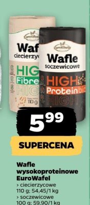 Wafle wysokoproteinowe EuroWafel z ciecierzycowe soczewicowe promocja w Netto