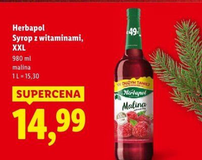 Syrop z witaminami, XXL malina promocja w Lidl