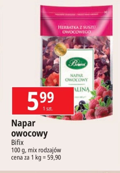 Napar owocowy z maliną Bifix napar owocowy promocja