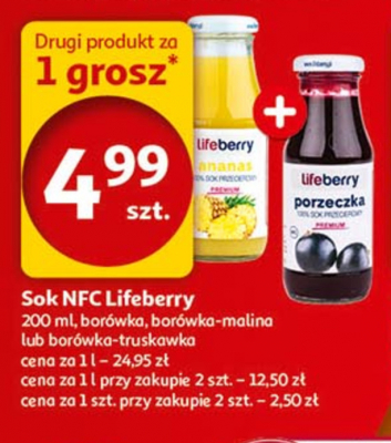 Sok 100% przecierowy z ananasa Lifeberry promocja