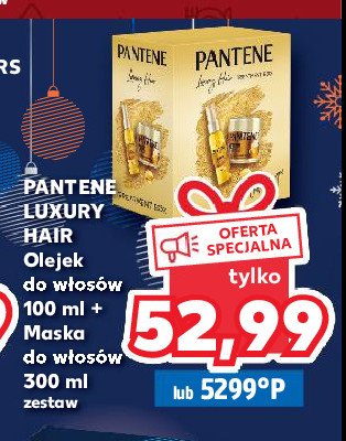 Zestaw w pudełku lixiry hair: maska do włosów 300 ml + olejek do włosów 100 ml Pantene zestaw promocja w Rossmann