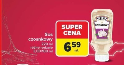Sos czosnkowy 220 ml, różne rodzaje Heinz promocja w Carrefour