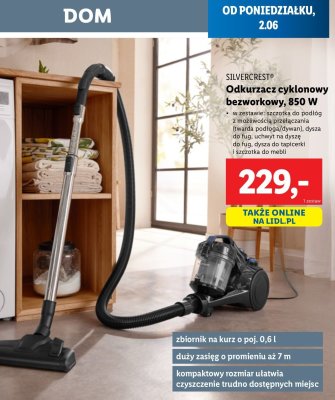 Odkurzacz bezworkowy 850 w Silvercrest promocja