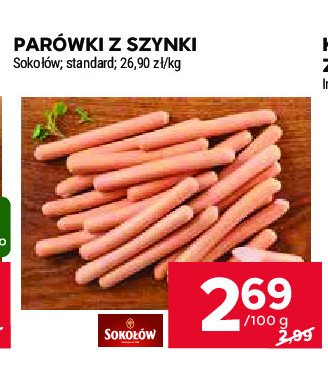 Parówki z szynki Sokołów promocja w Stokrotka