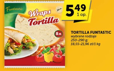 Tortilla Funtastic Wraps wybrane rodzaje promocja w Euro Sklep