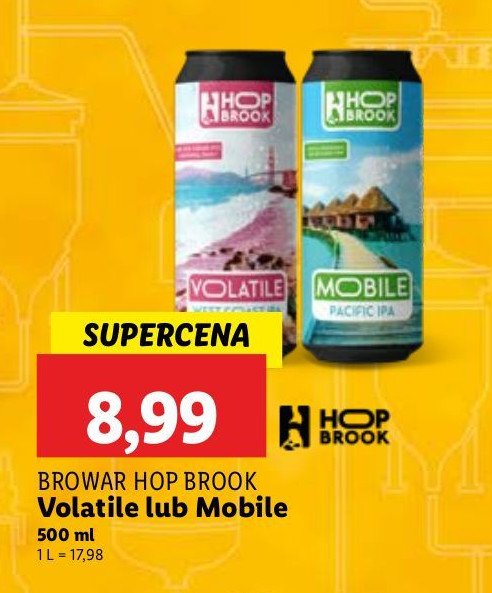 Piwo volatile west coast ipa Hop brook promocja w Lidl