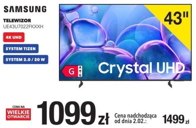 Telewizor UE43U7022FKXXH 43" 4K UHD Crystal UHD System Tizen promocja w RTV EURO AGD